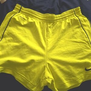 Nike Women's Mesh Shorts, Dri-Fit, Soccer Gym Short, 3.5" neon yellow